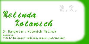 melinda kolonich business card